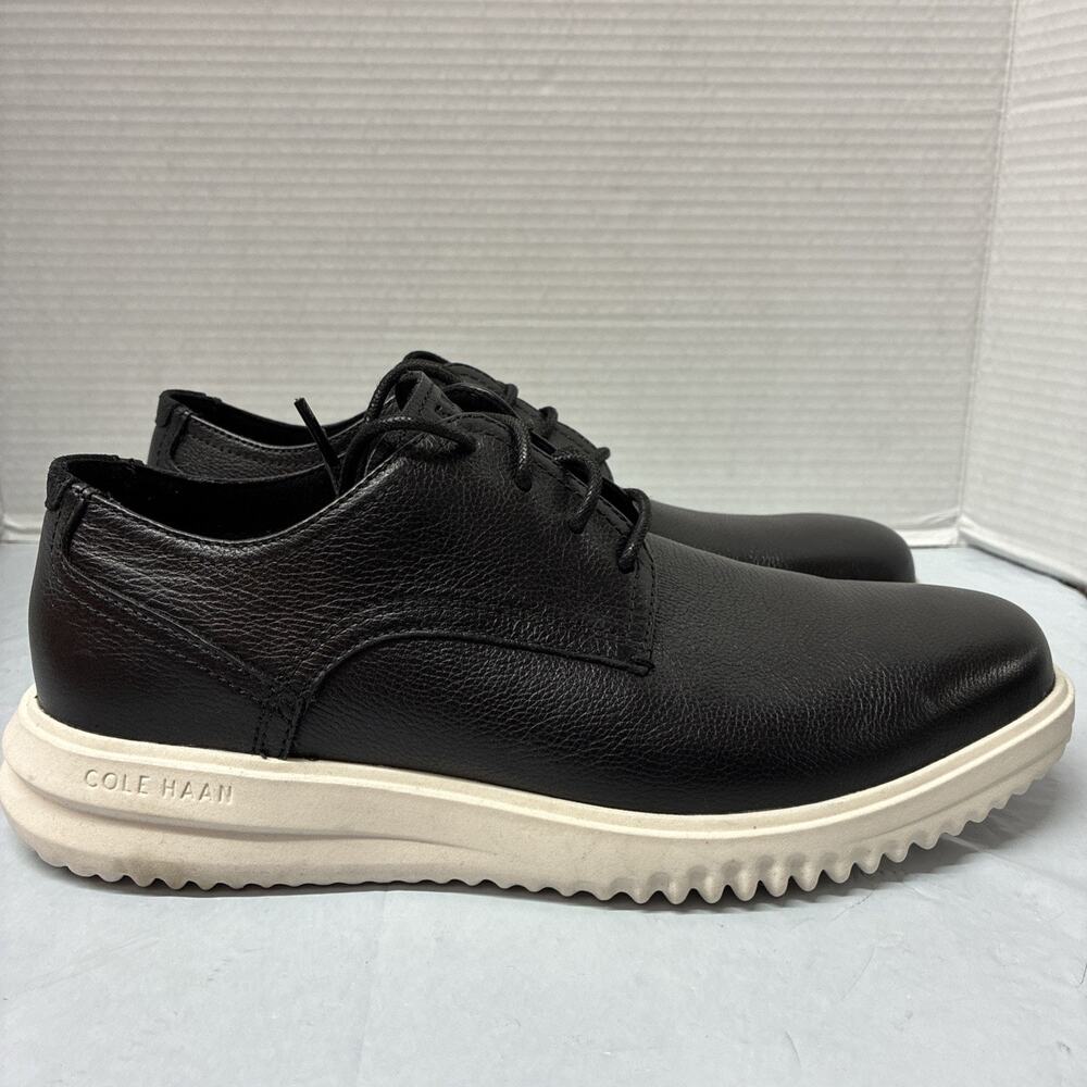 Cole Haan Grand+ Men’s US 8.5 M Black Leather Plain Toe Oxford Shoes C36934